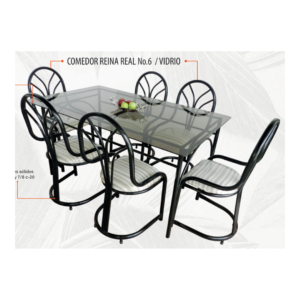 Comedor reina real n6 vidrio