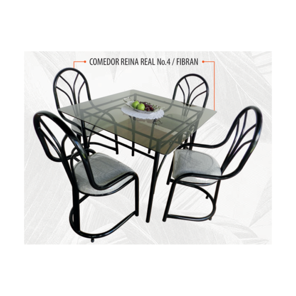 Comedor reina real no 4 fibran gris