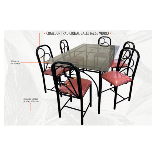 Comedor tradicional gales n6 vidrio