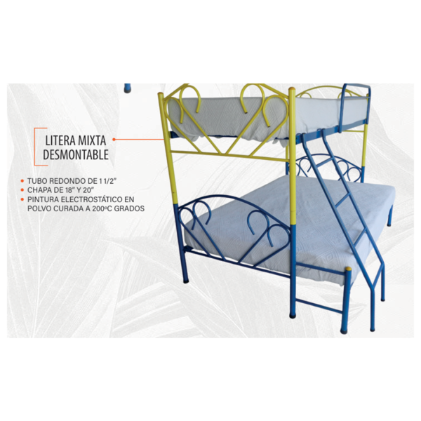 Litera mixta desmontable